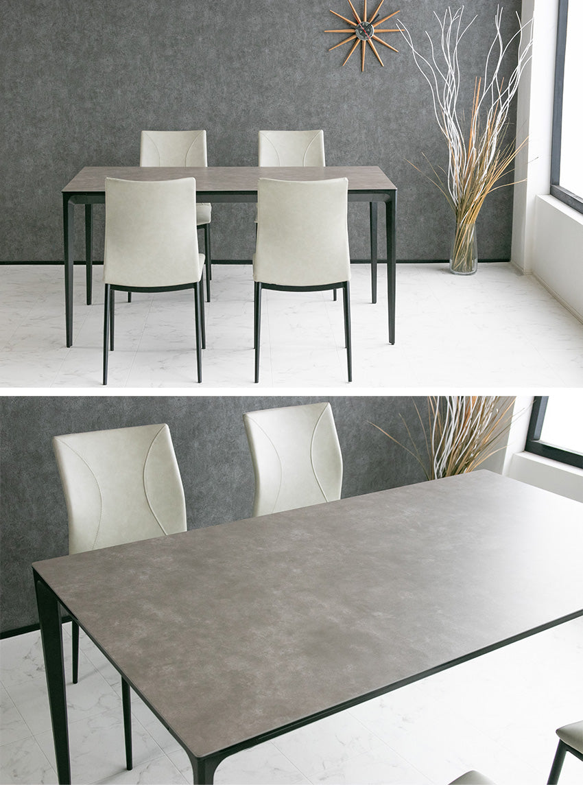 lushroom ダイニングテーブル 単品 セラミック 4人掛け ダークグレー