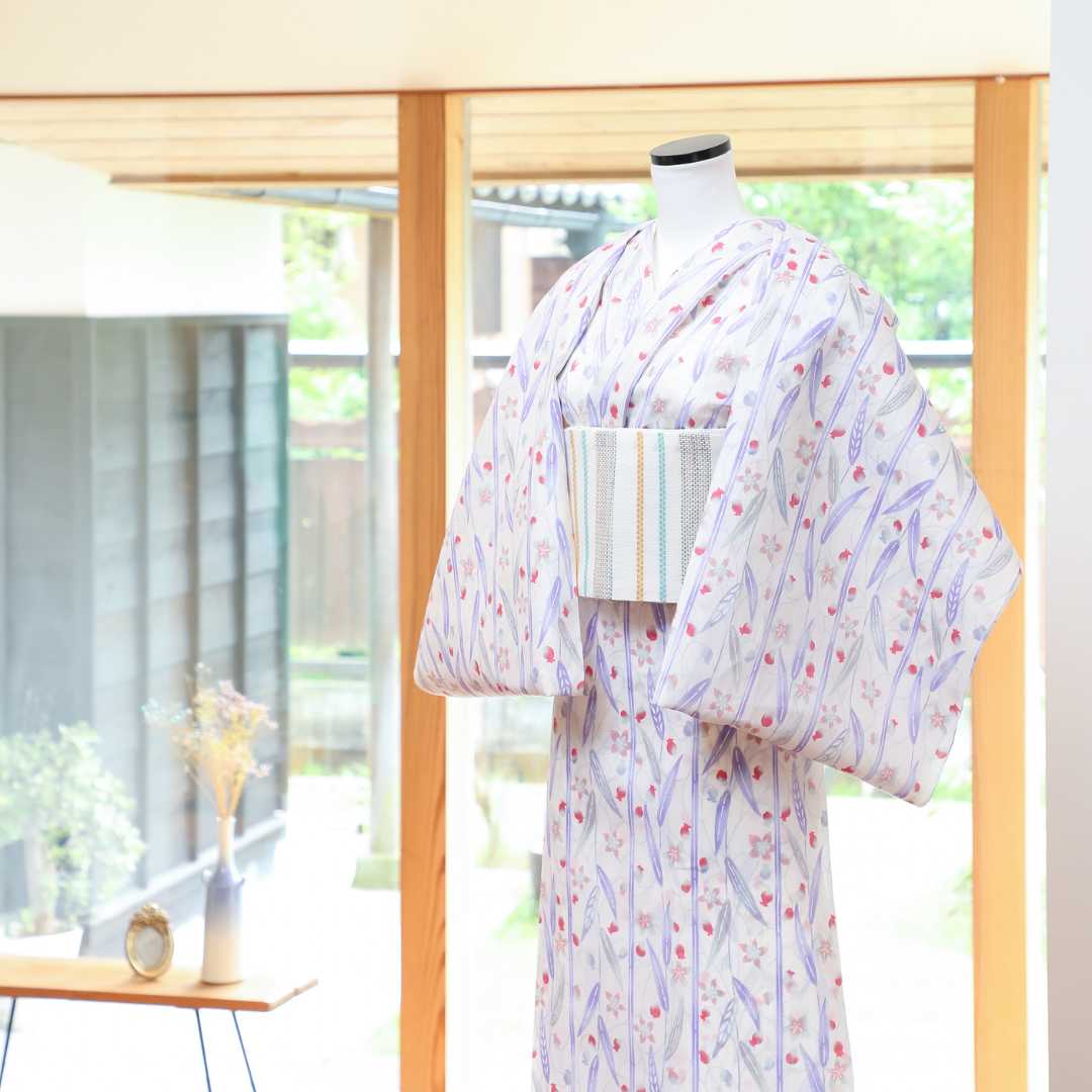 浴衣「しあわせの鈴蘭」 - 普段着きものもたはん