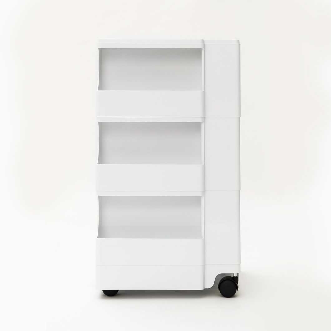 ボビーワゴン 3段5トレイ ブラック(ブラック)：ホーム