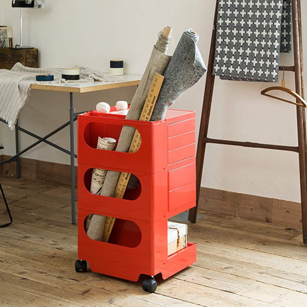 ボビーワゴン 3段5トレイ ハニー(ハニー)：ホーム