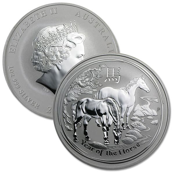 Perth Mint Lunar Series - 2014 Year of the Horse, 1 Oz .999 Silver