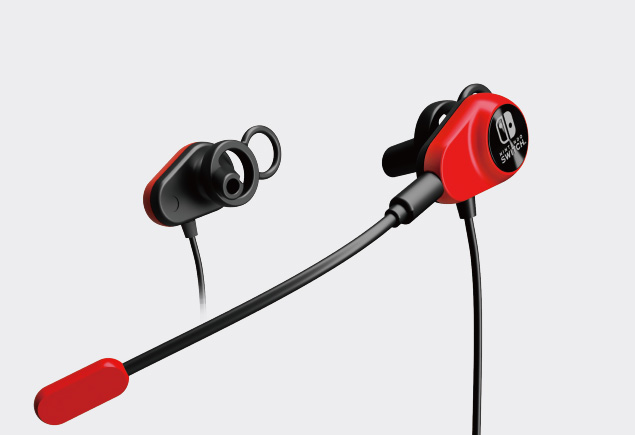 Nintendo Switch専用デュアルダクトゲーミングイヤホンレッド