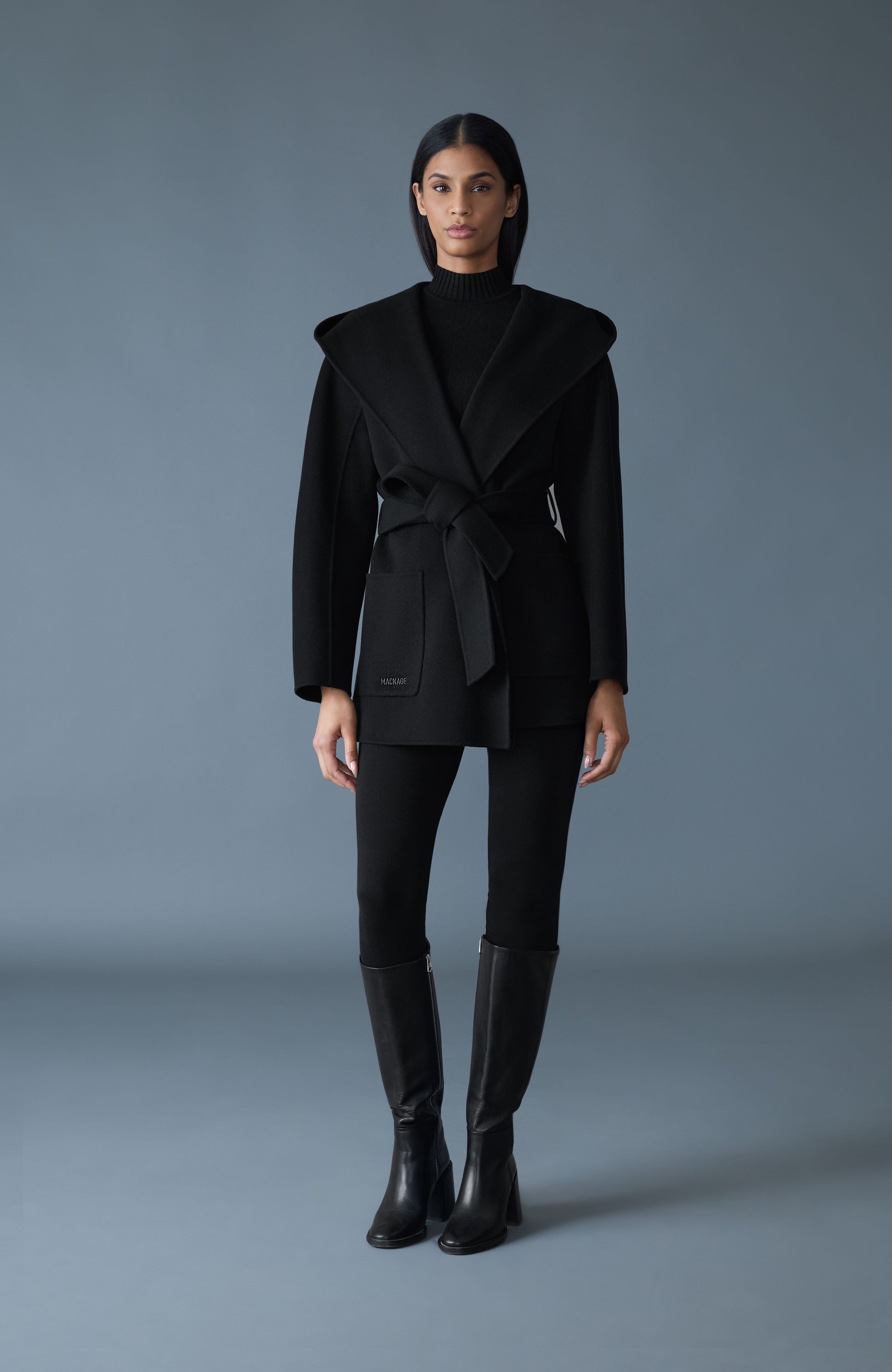 PAYA-Z Wool Wrap Coat With Sash Belt for Women | Mackage US