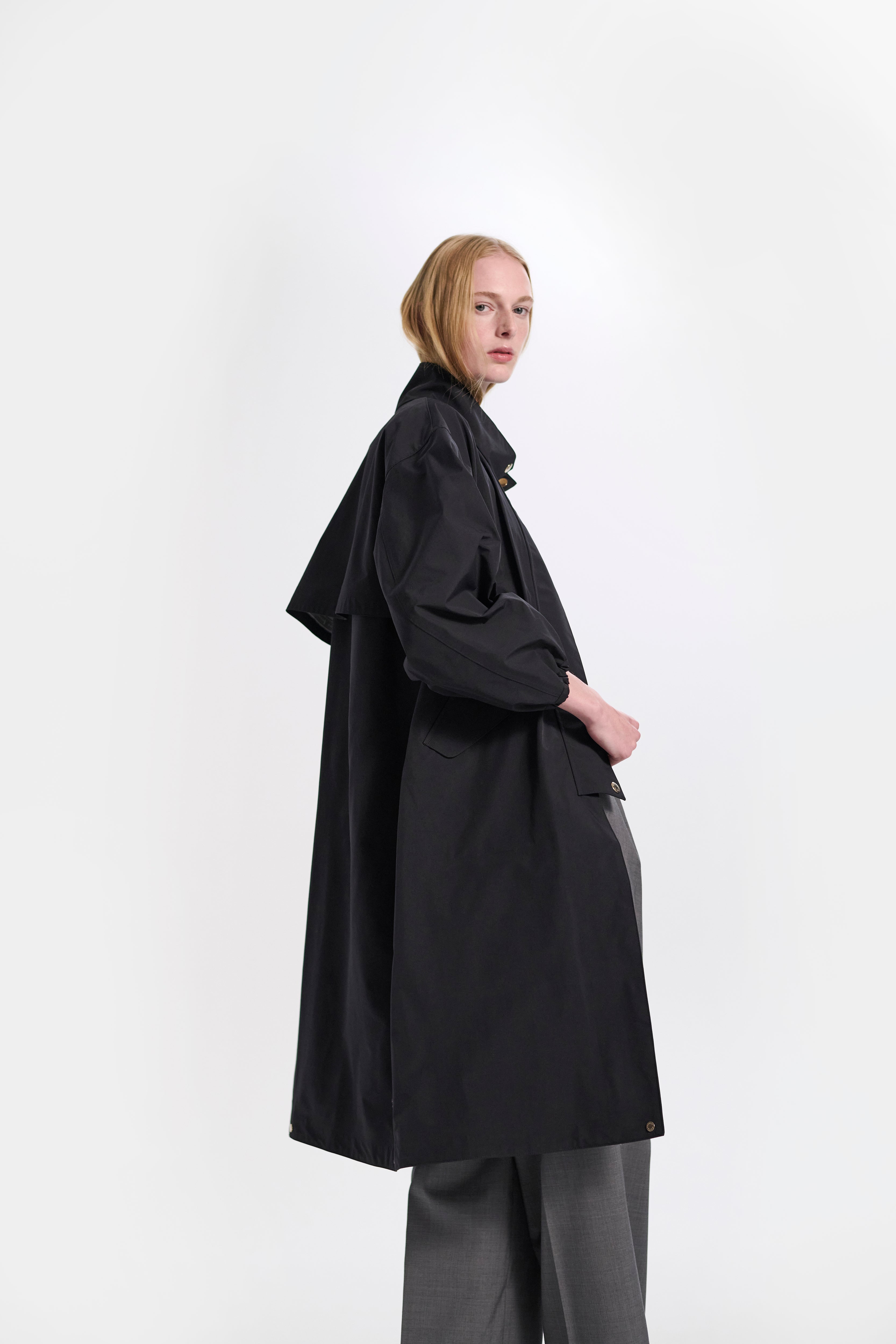 Womens Skye Stand Collar Long Coat – Mackintosh