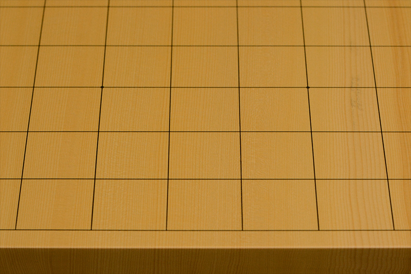 国産本榧卓上将棋盤 2寸1分（一枚板・天地柾） sb20758 | 前川榧碁盤店