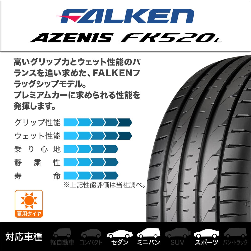 ファルケン AZENIS (アゼニス) FK520L 255/30R20 (タイヤ単品) | カー