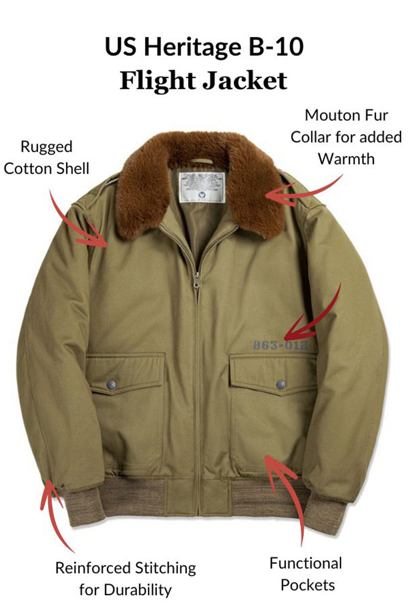 US Heritage B-10 Flight Jacket - Marcus Store