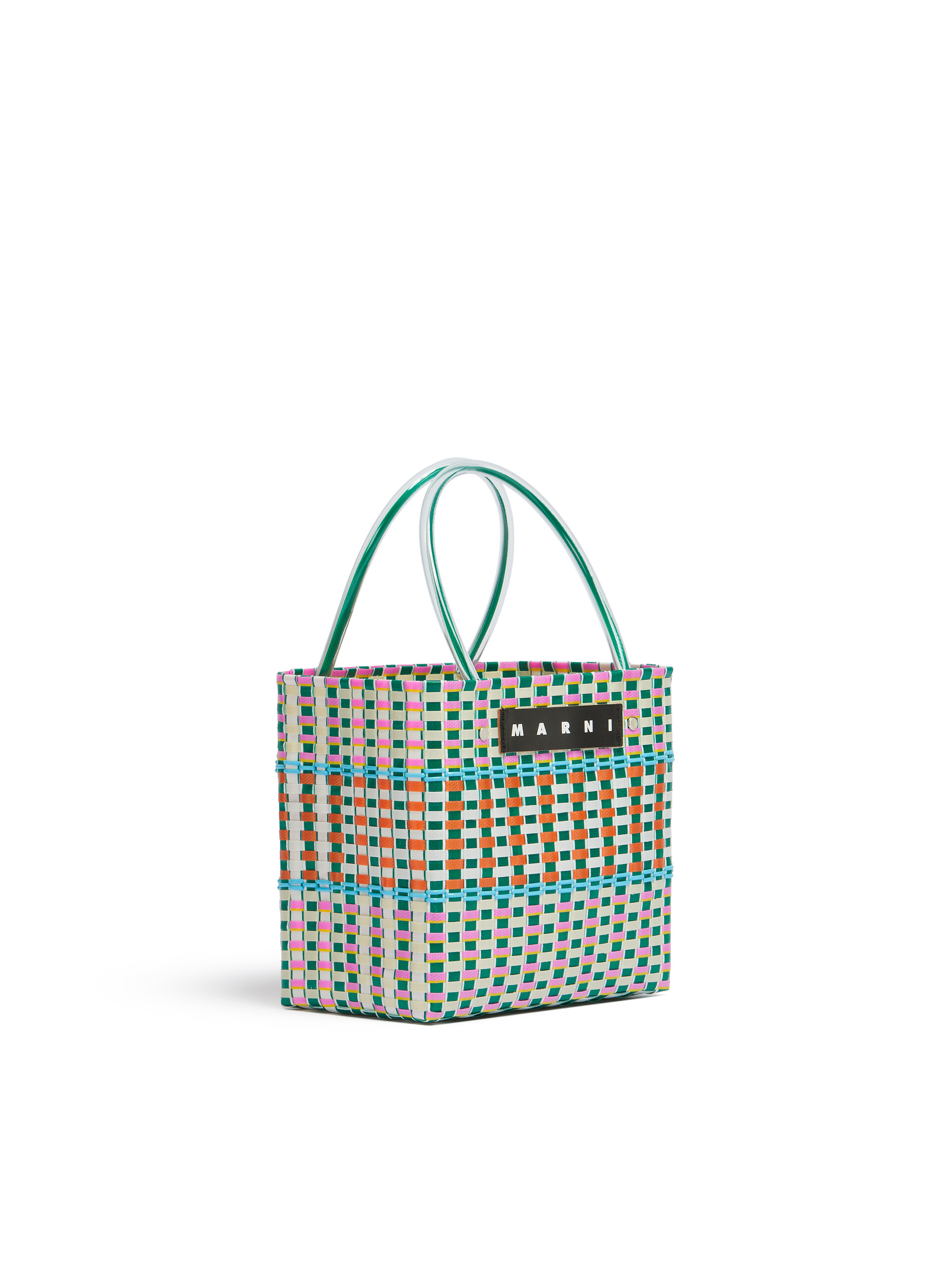 グリーン マキシストライプ MARNI MARKET ミニバスケットバッグ | Marni