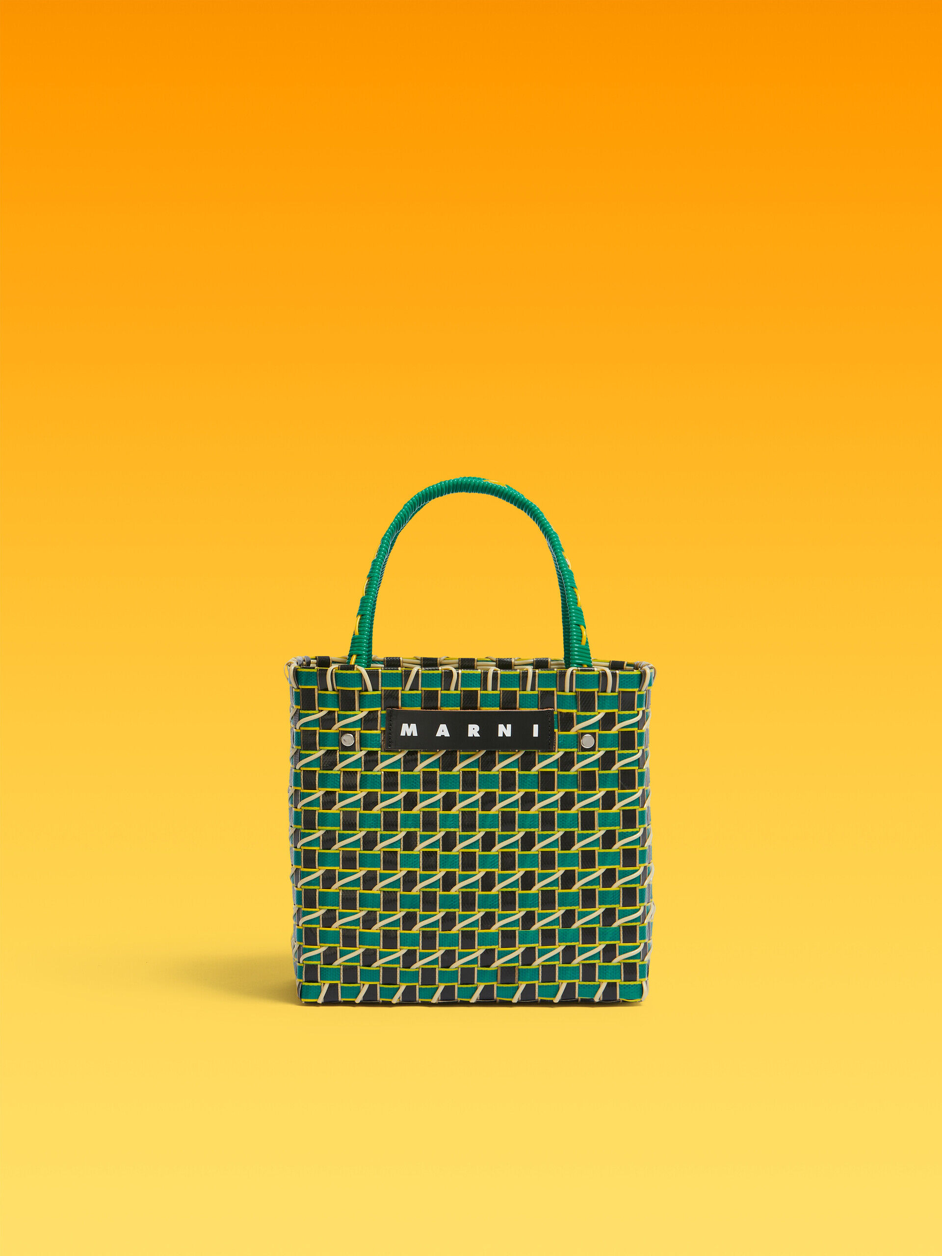 グリーン MARNI MARKET Diagonal Cable ミニ バスケットバッグ | Marni