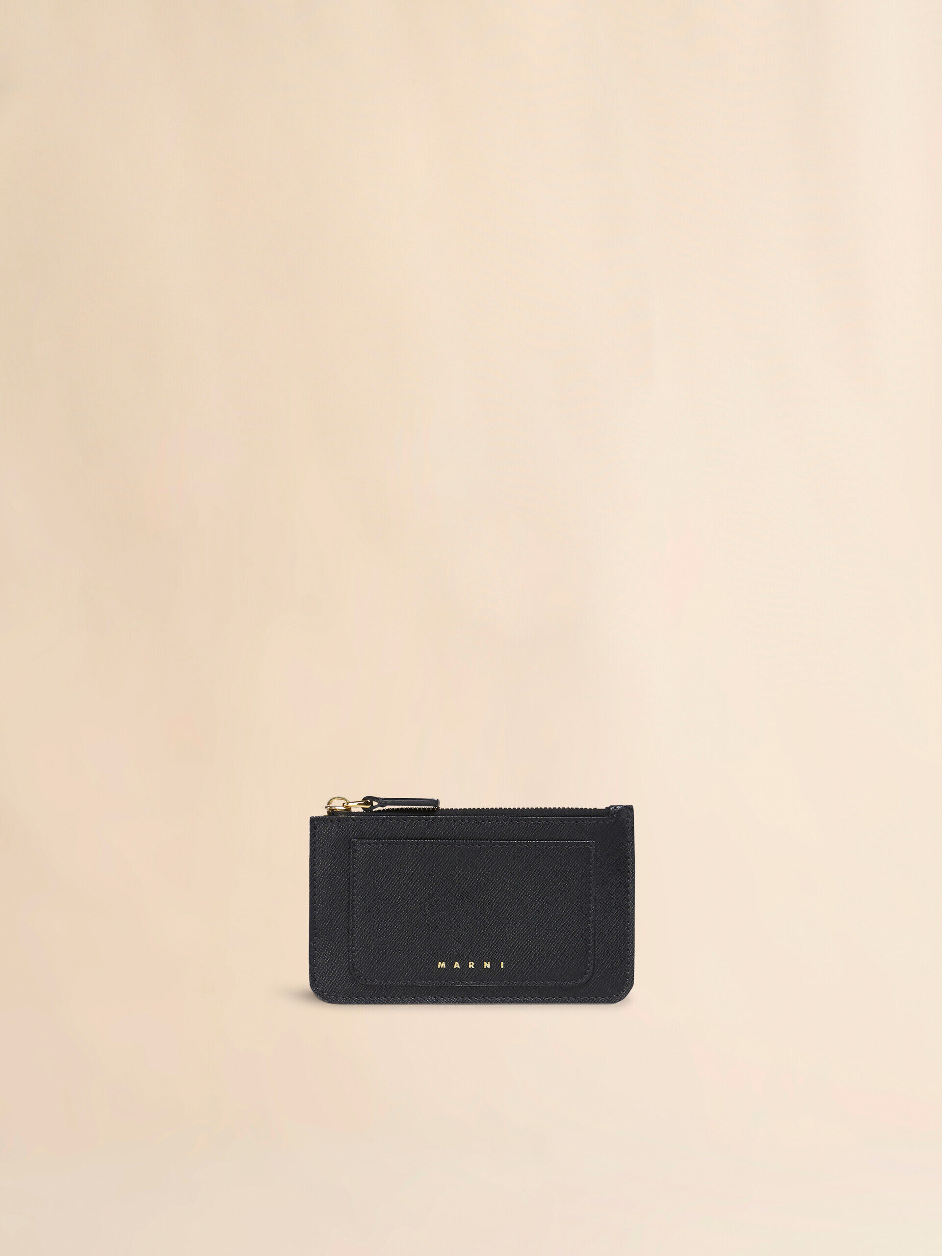 ブラック サフィアーノレザー製 カードケース | Marni