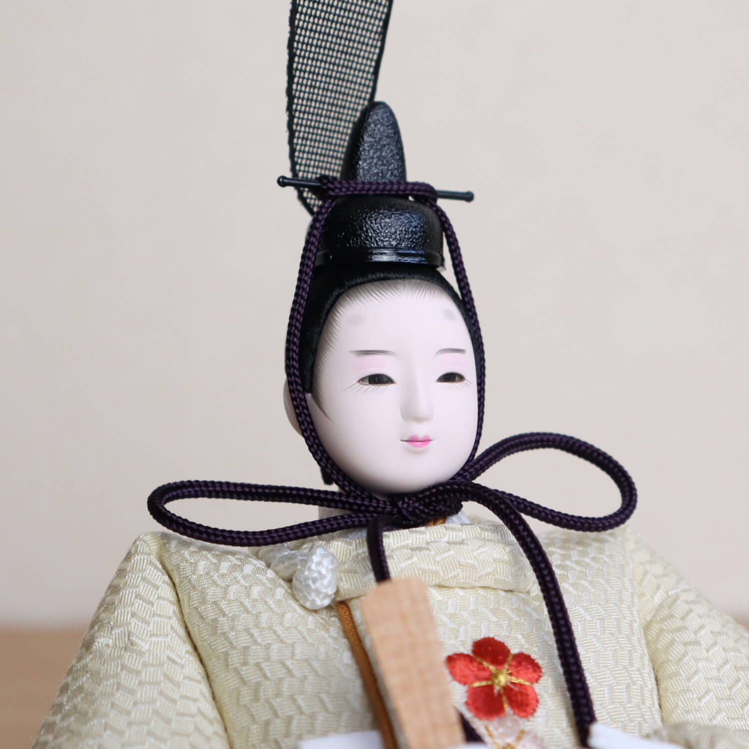 雛人形 最新作 柴田家千代作 葵 絵巻雛 刺繍 松竹梅 二曲一双屏風 「福