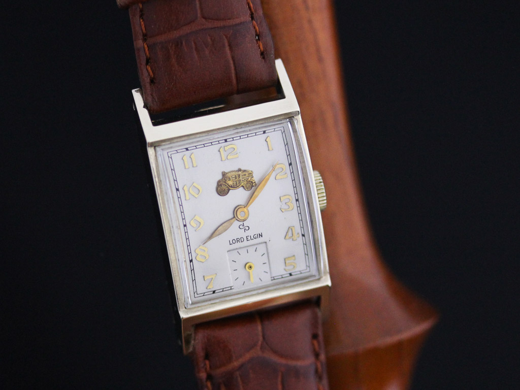 エルジン アンティーク腕時計 14金無垢・クラシックカー愛好家へ