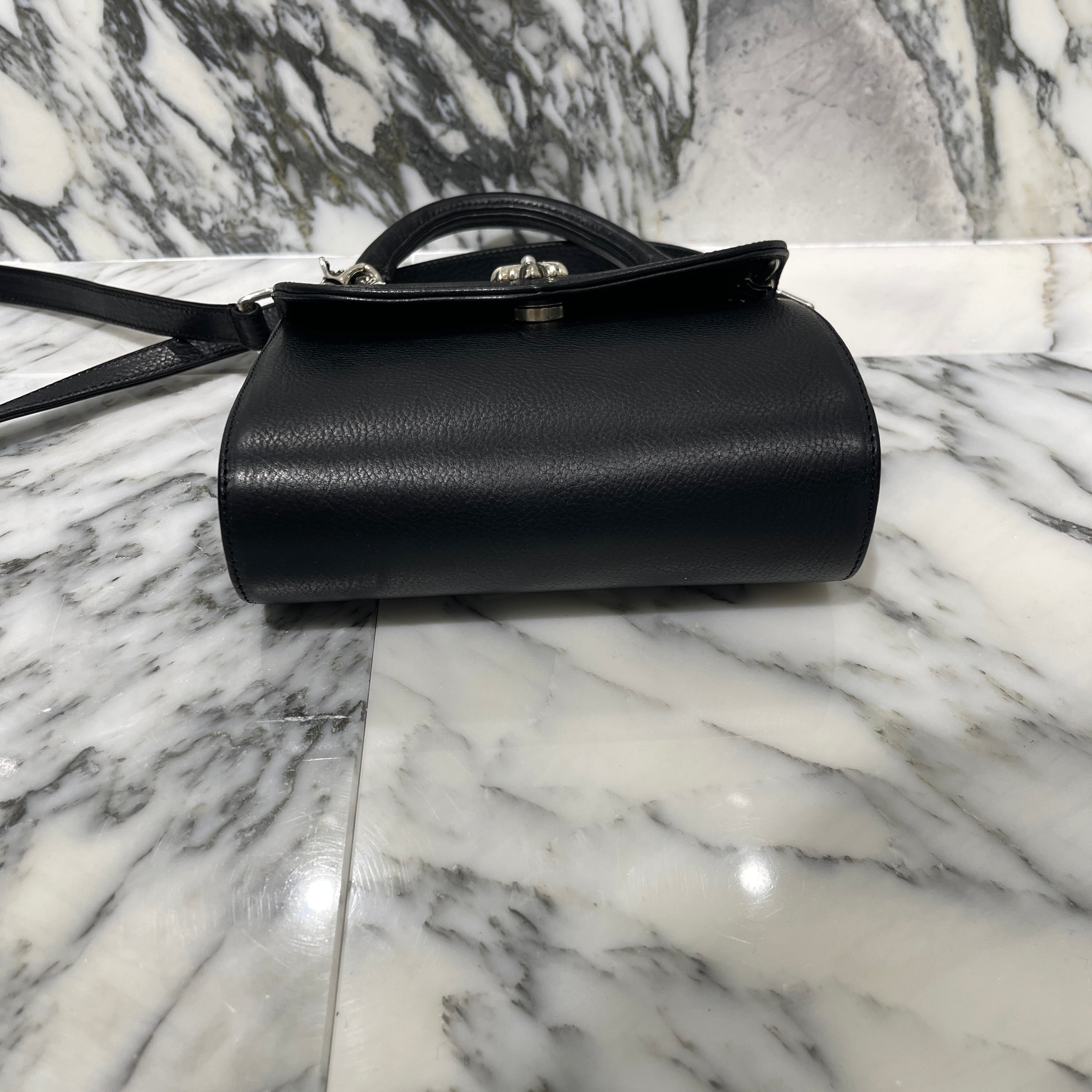 CHROME HEARTS DOC ADAMS CH CROSS 2 WAY LEATHER BAG クロムハーツ