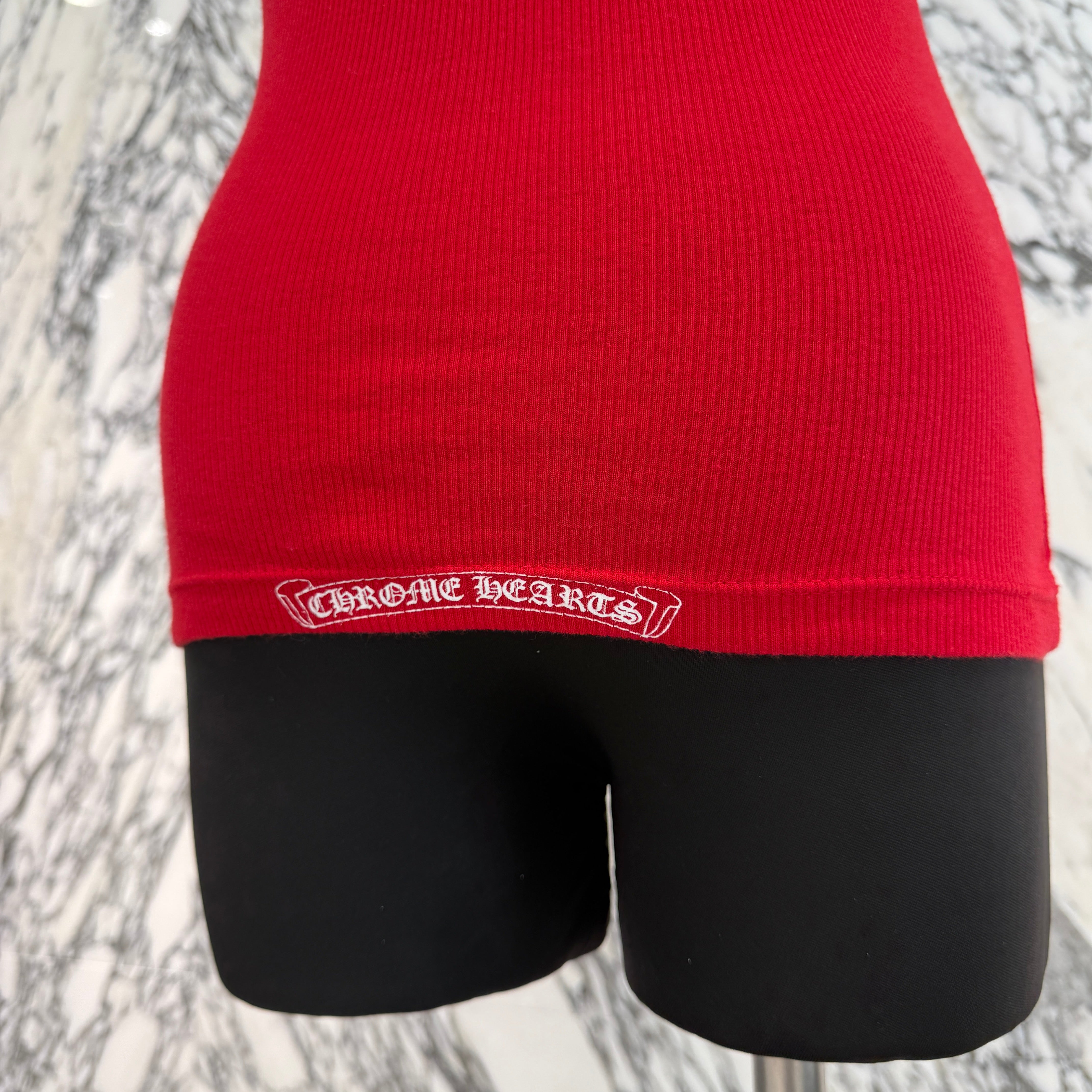 CHROME HEARTS CH Cross Side Vertical Logo Fuck You Tank Top Size M