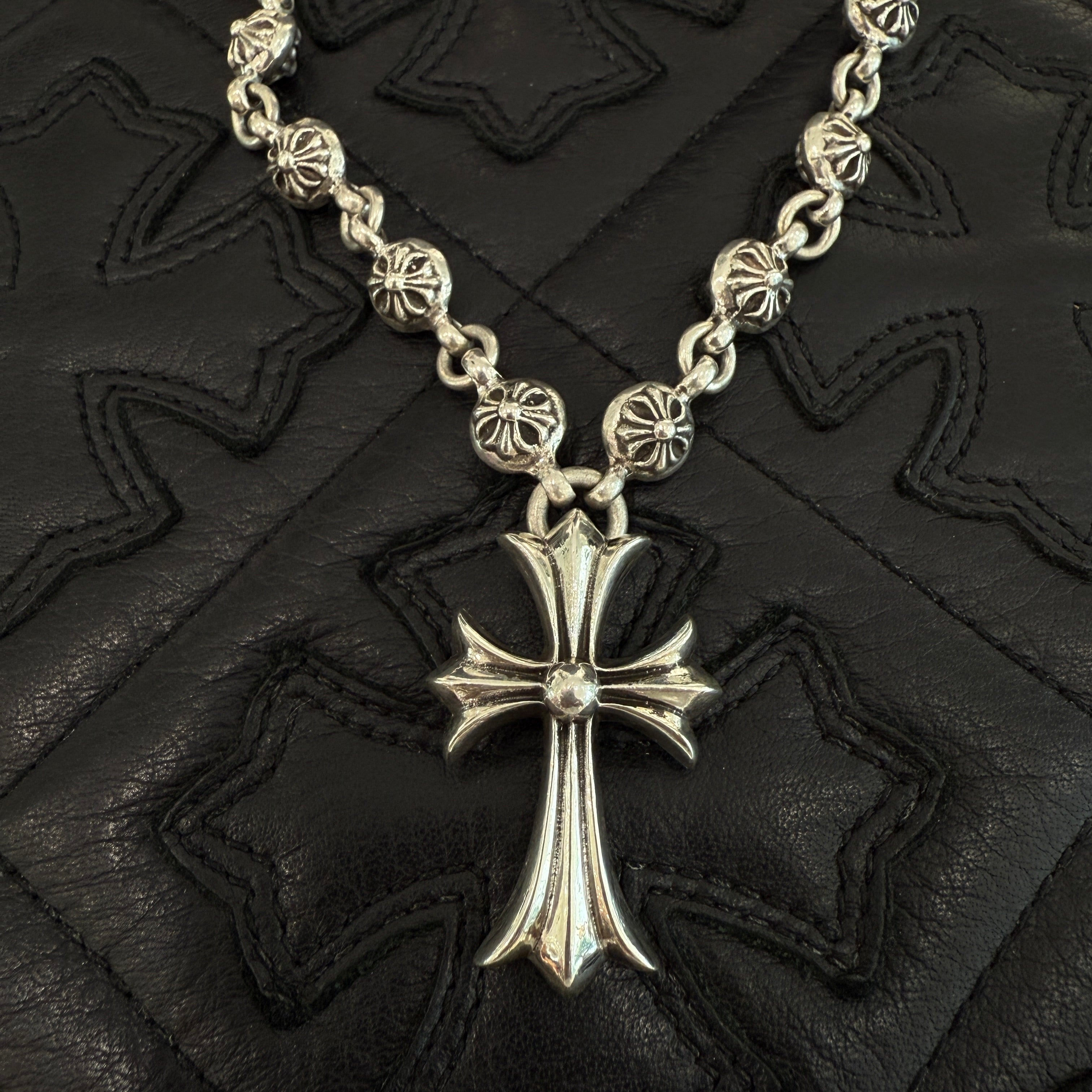 CHROME HEARTS CH Cross Pendant Small with Cross Ball Necklace #1