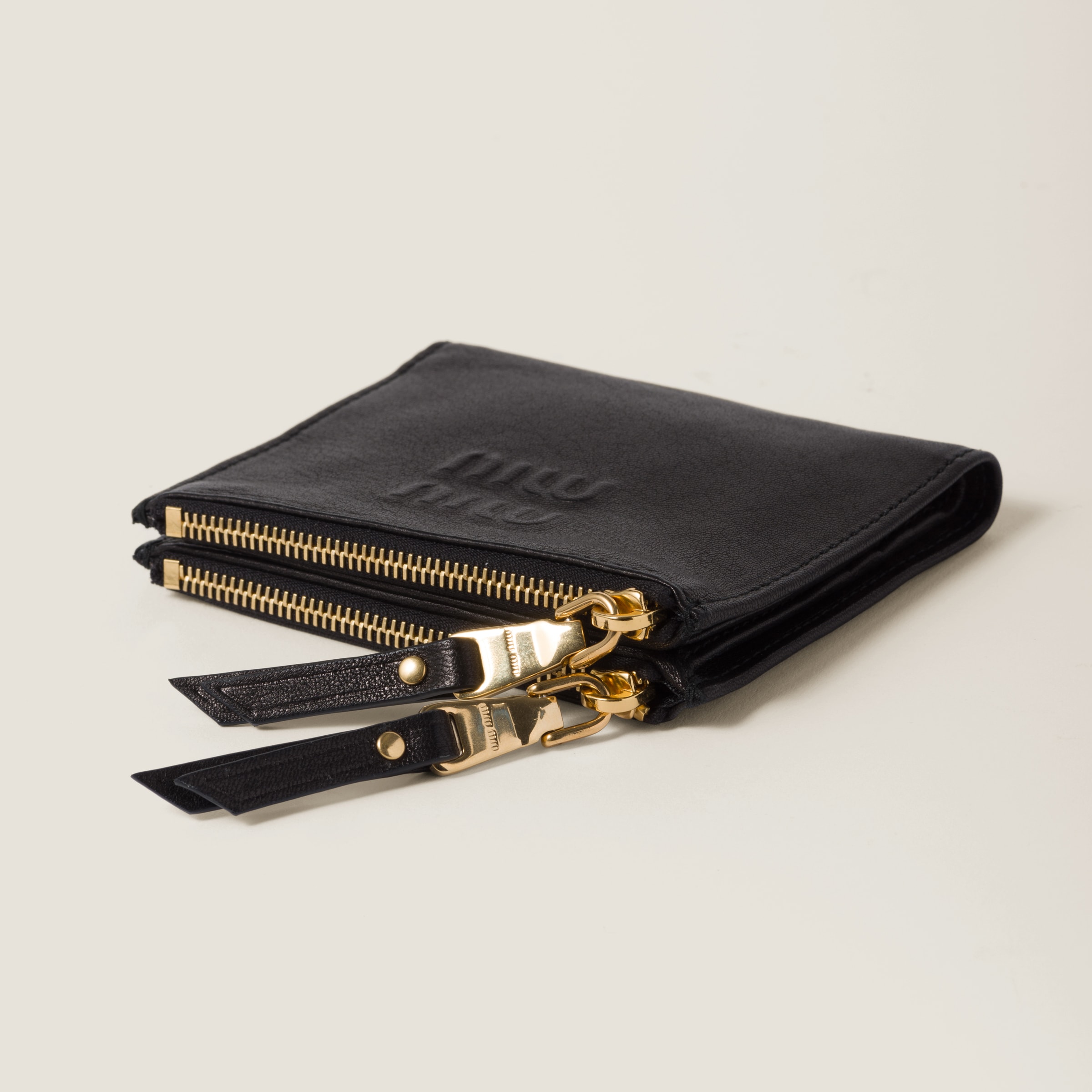 ブラック ナッパレザー 財布 | Miu Miu