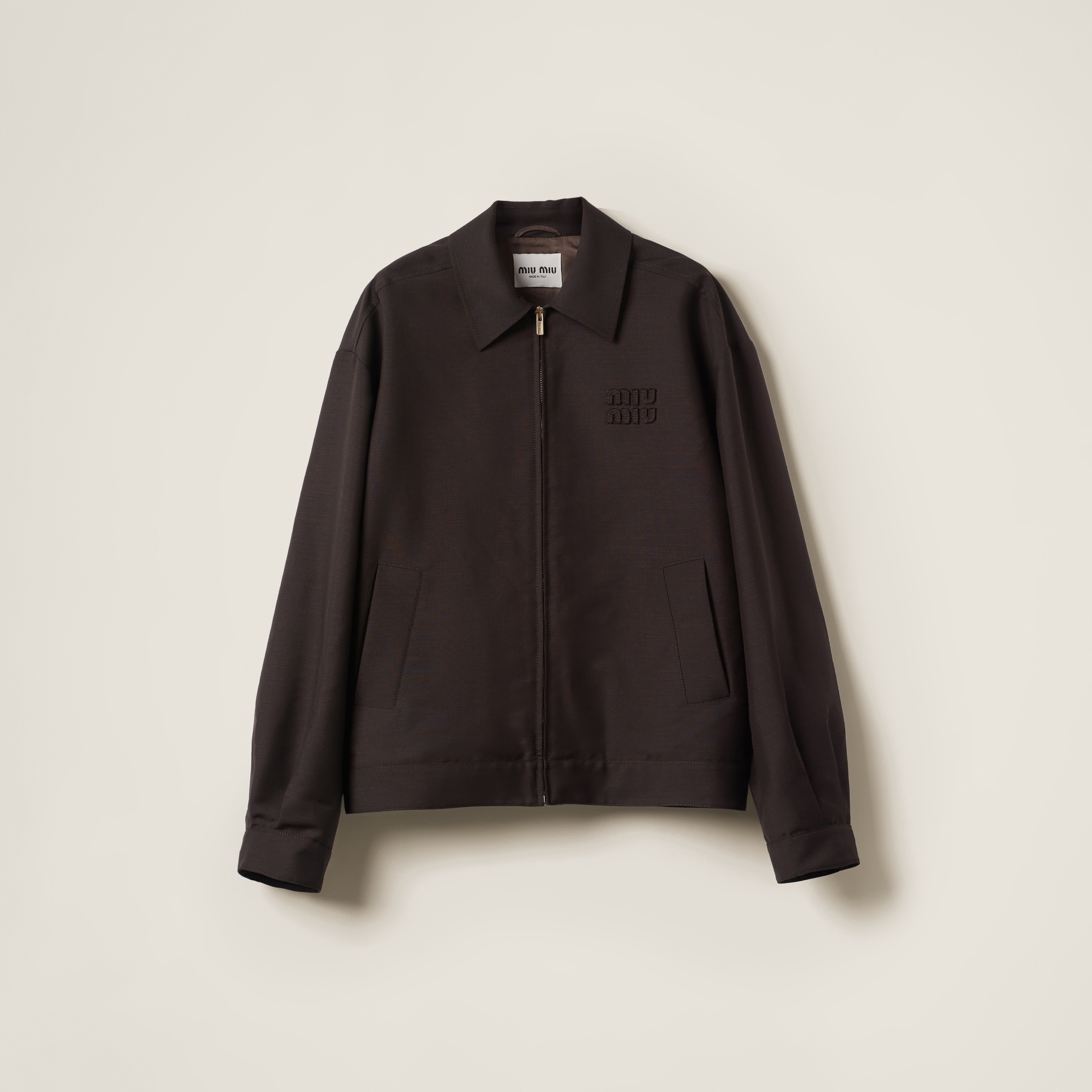 Ebony Mohair Blouson Jacket | Miu Miu