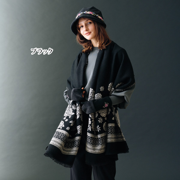 レイクアルスター ローズ刺しゅう入 2WAY手袋 Lake Alster | 京都通販