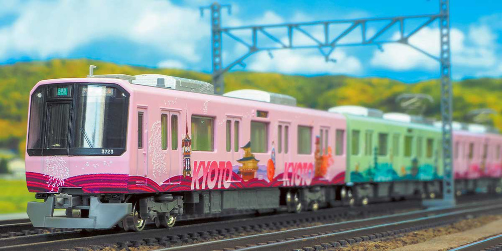 近鉄3220系(KYOTO-NARAラッピング)6両編成セット(動力付き) | グリーン