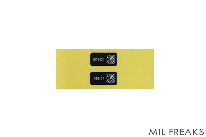 US 米軍 IUID 装備品管理コード アルミパネル 2枚セット │ ミリタリー