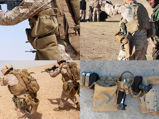 US 米軍実物 USMC CSM ロールアップ ダンプポーチ コヨーテブラウン