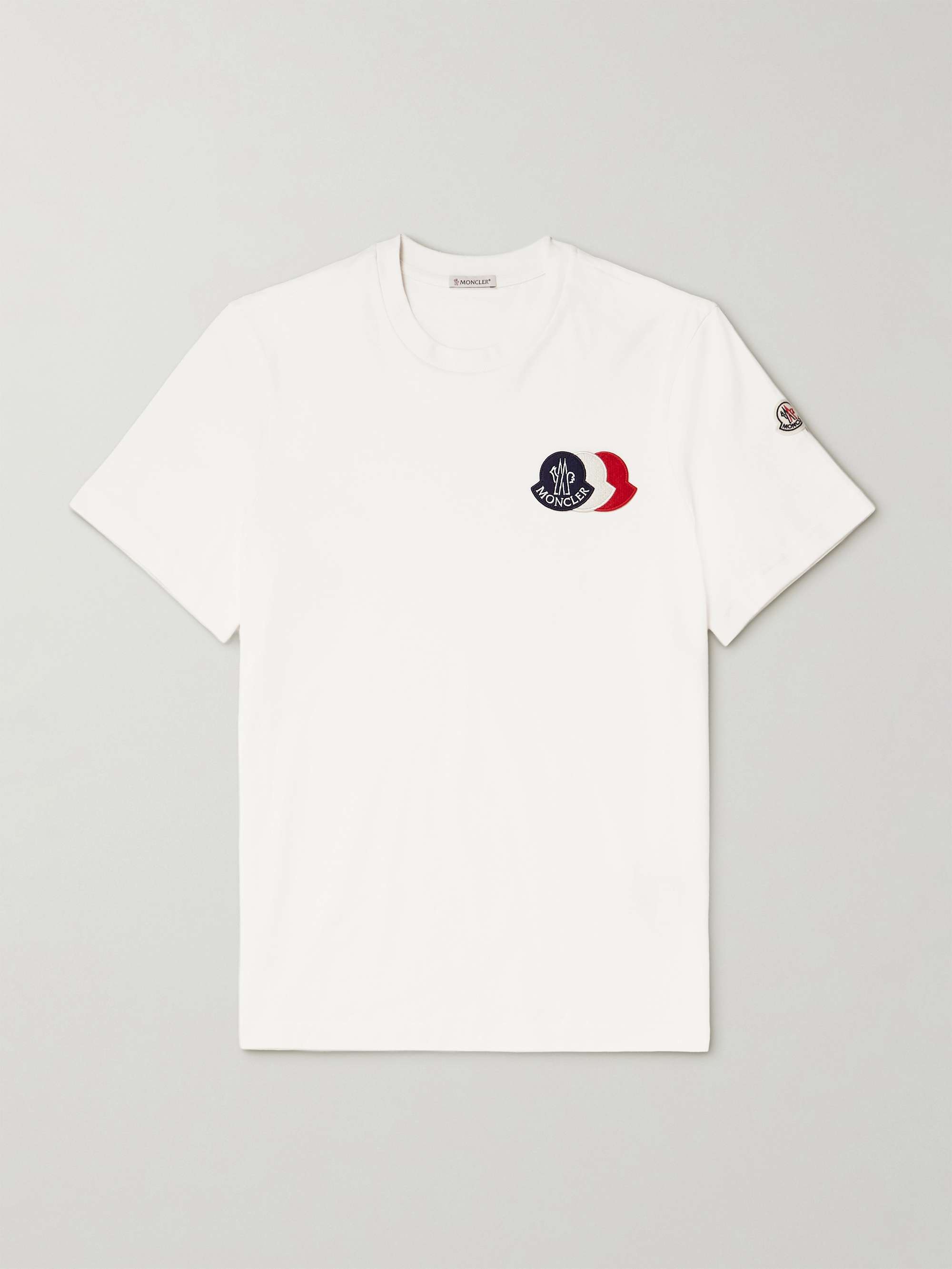 MONCLER Logo-Appliquéd Printed Cotton-Jersey T-Shirt for Men | MR