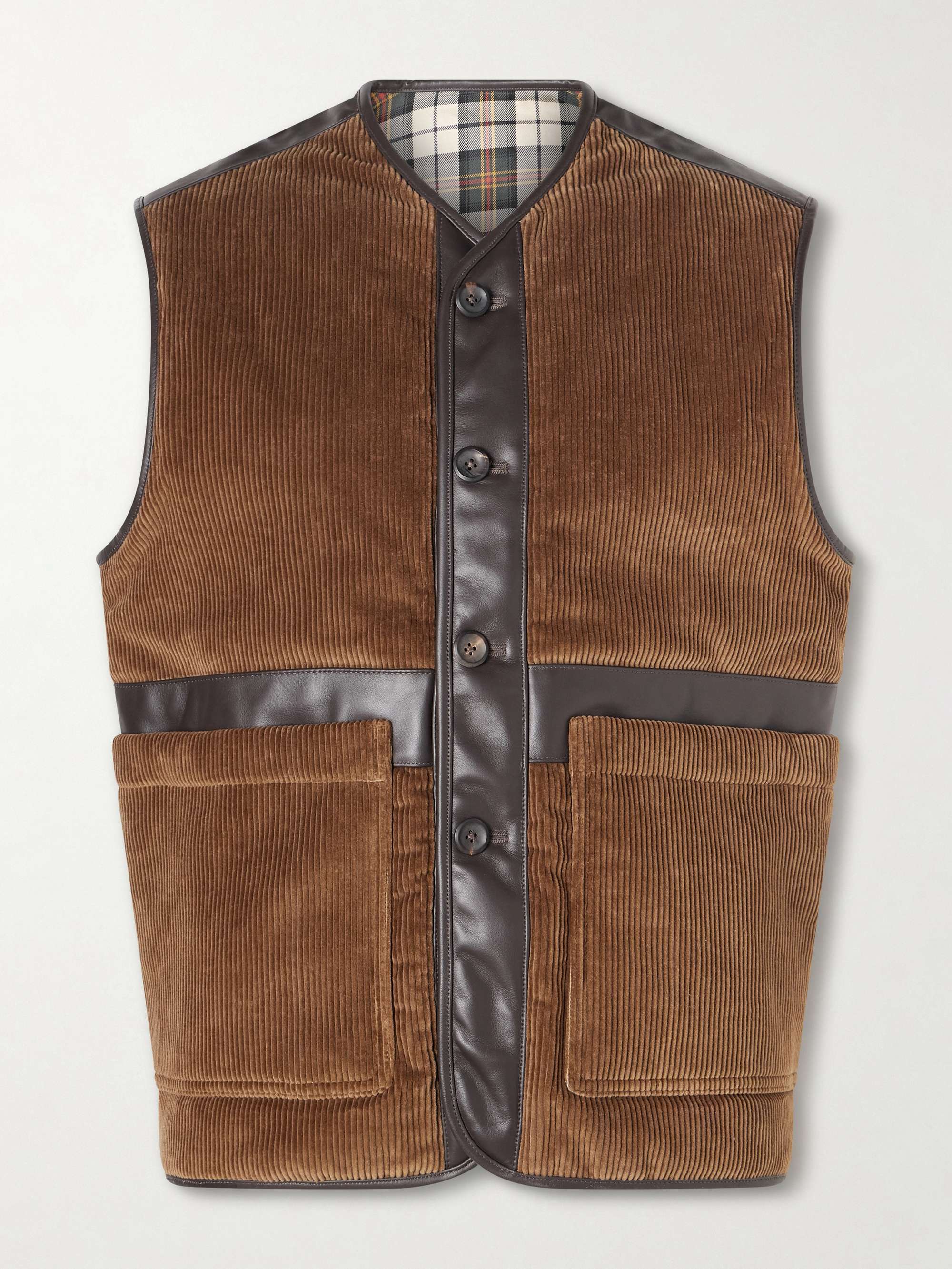 DRAKE'S Quilted Cotton-Corduroy Down Gilet for Men | MR PORTER