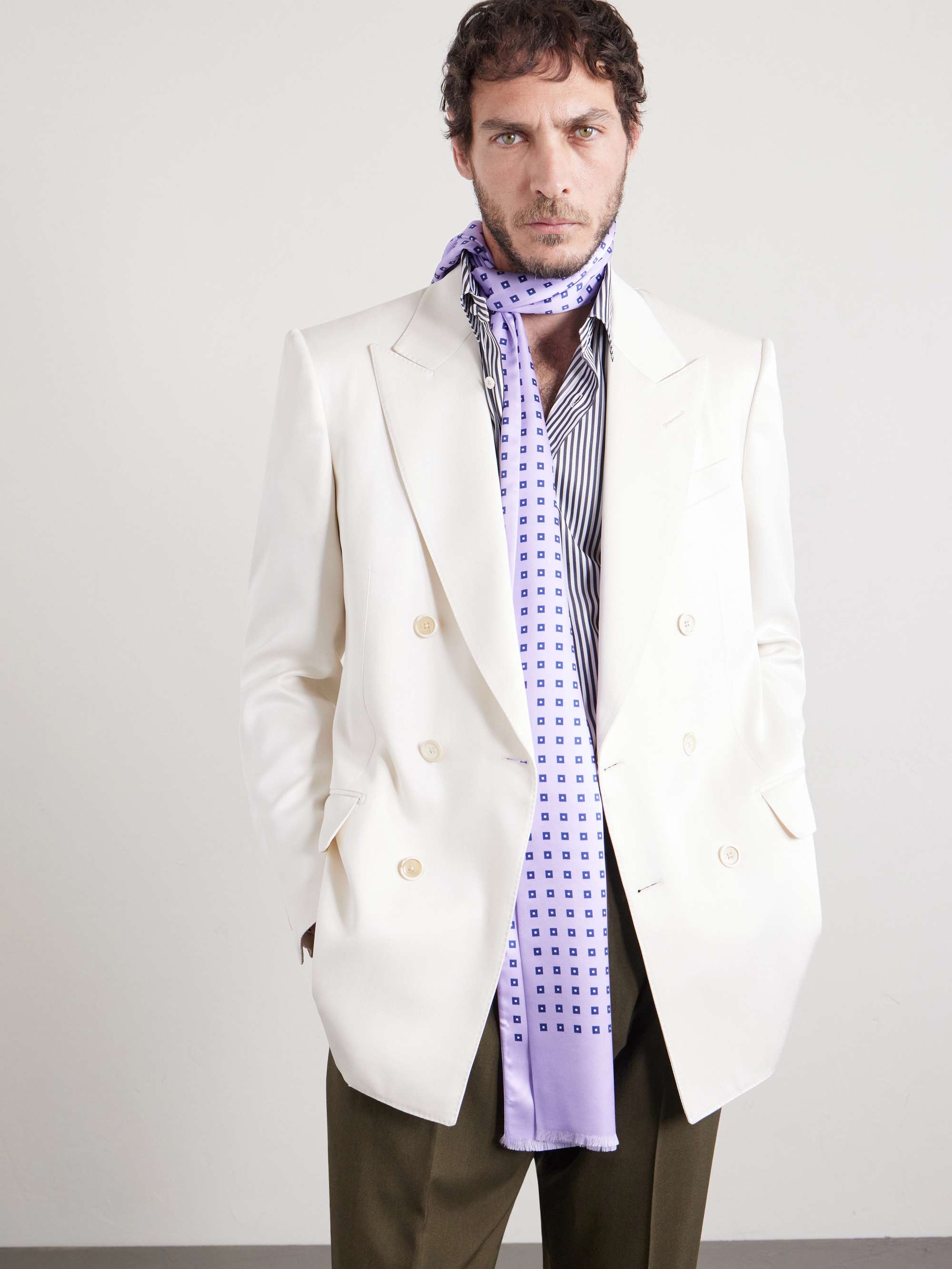 TOM FORD Silk-Jacquard Scarf for Men | MR PORTER