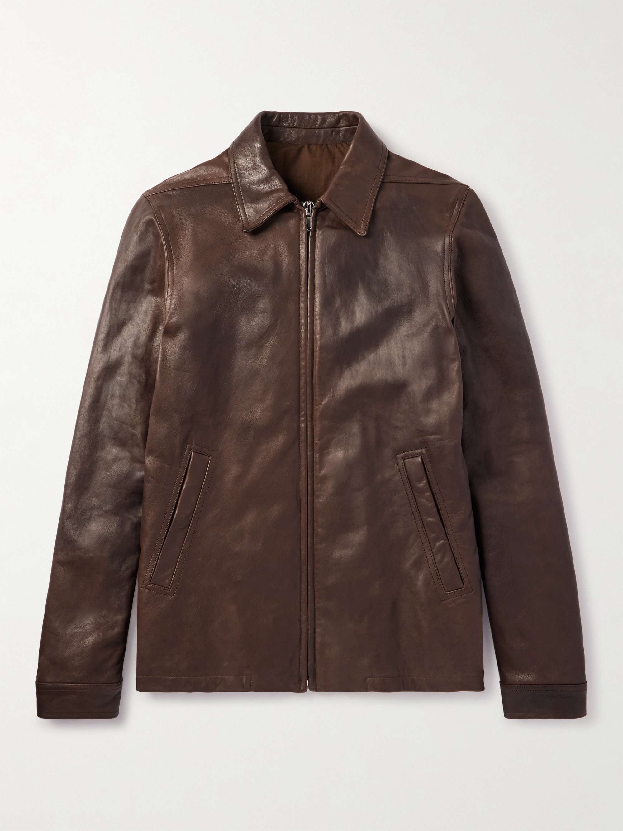 RICK OWENS Brad Leather Jacket for Men | MR PORTER