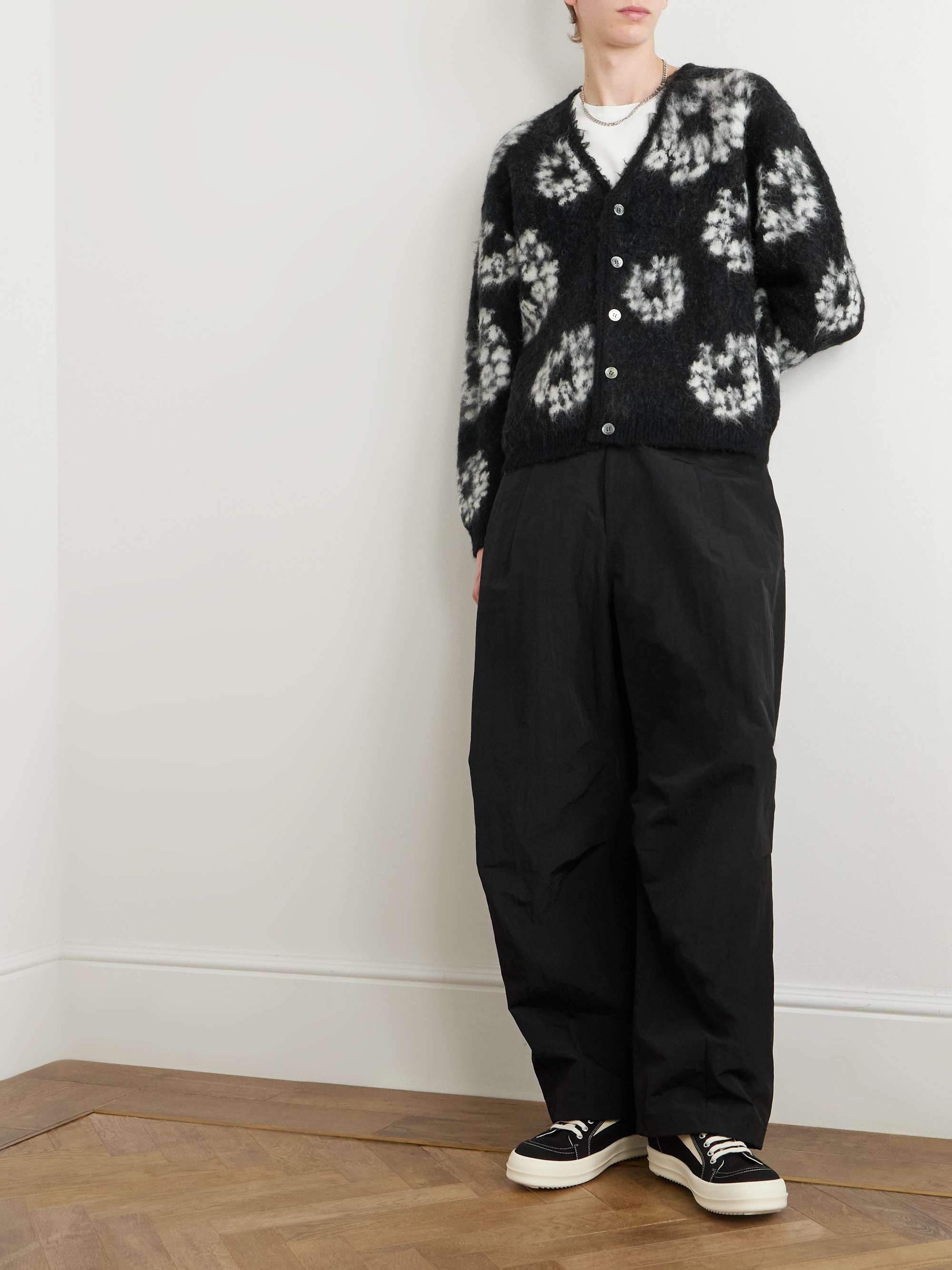 SAINT MXXXXXX + Denim Tears Jacquard-Knit Cardigan for Men | MR PORTER