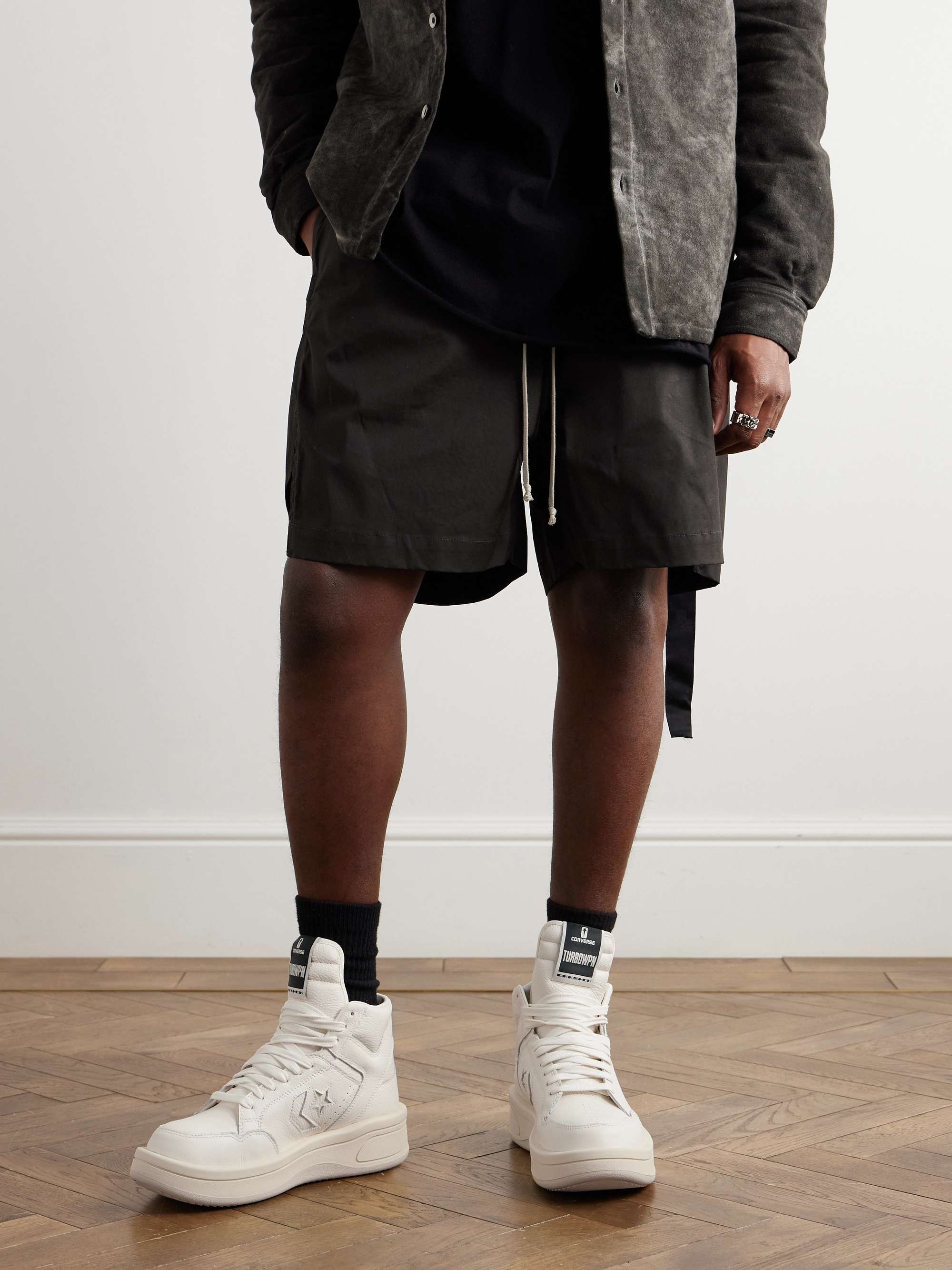 DRKSHDW BY RICK OWENS + Converse TURBOWPN Full-Grain Leather High