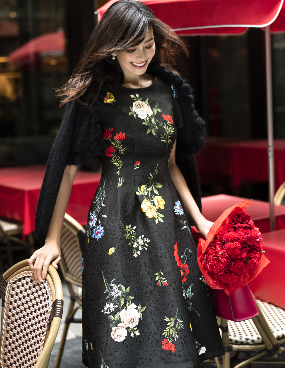 ゴブラン調プリントタックスカート | msgracy