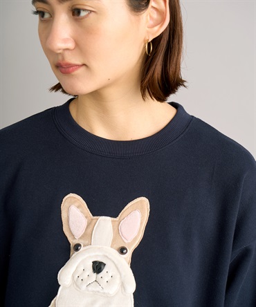 フレンチブルドッグ裏毛プルオーバー | MUVEIL Online Shop