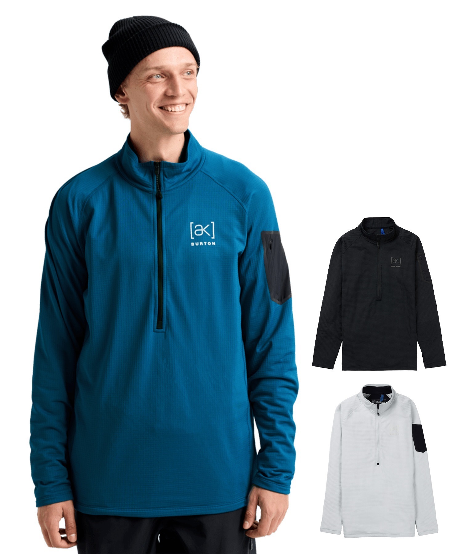 BURTON バートン エーケー Men's [ak] Helium Grid Fleece Half-Zip