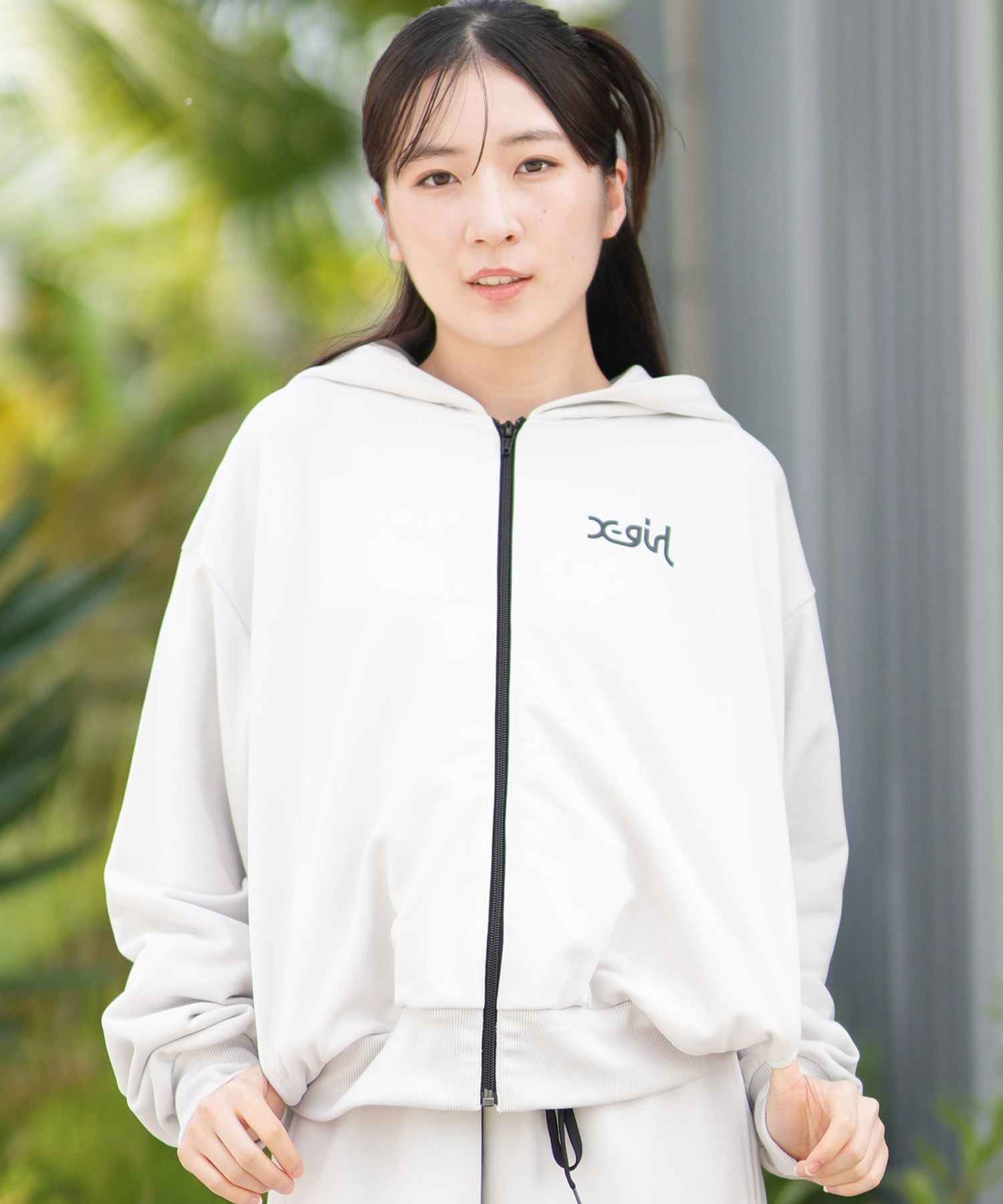 X-girl SPORTS エックスガールスポーツ ジップアップ パーカー