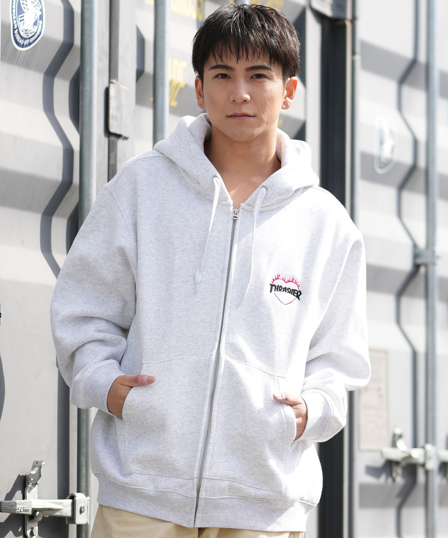 THRASHER スラッシャー ジップアップ パーカー メンズ スウェット