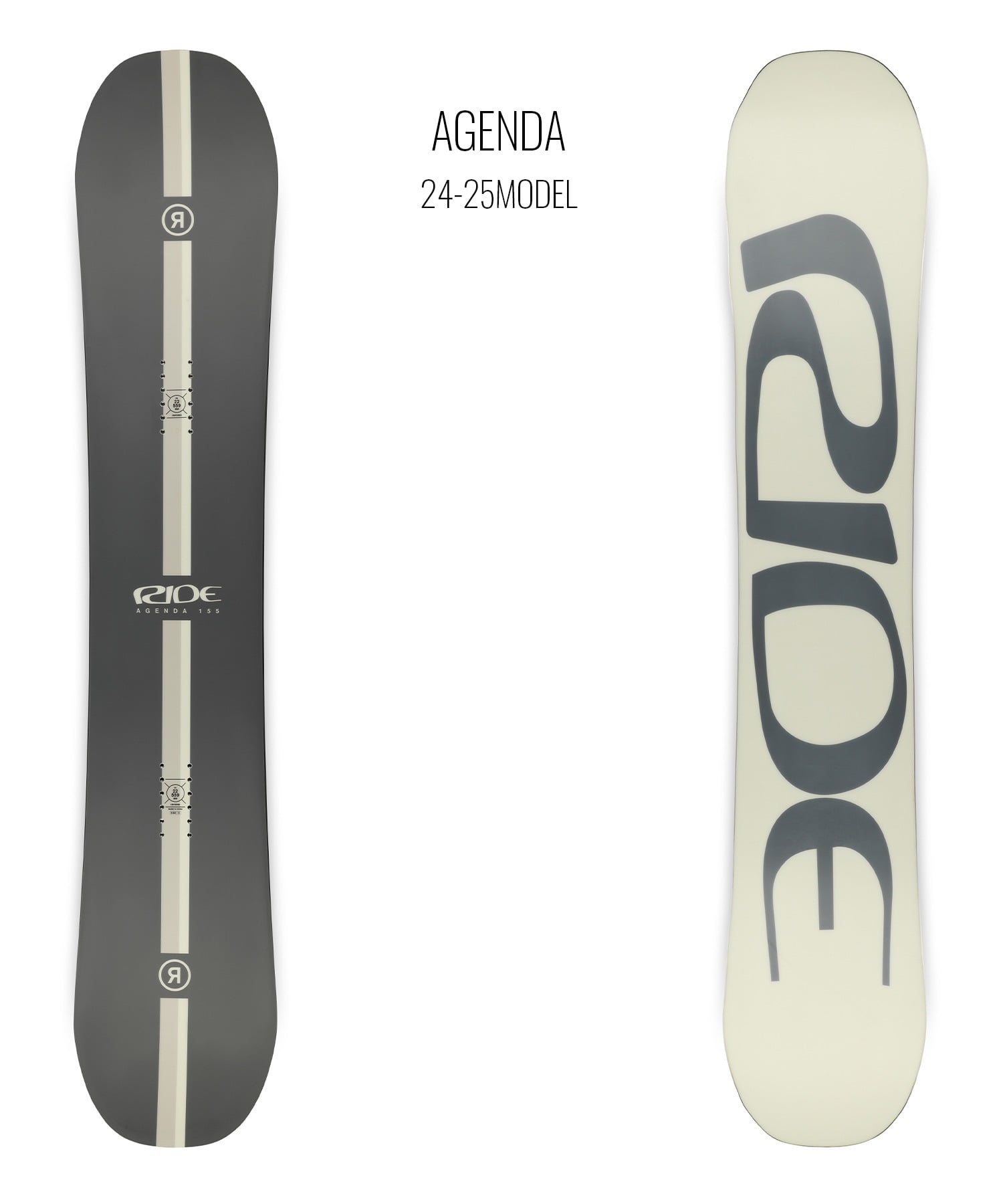 RIDE ライド アジェンダ スノーボード 板 メンズ 24-25 LL A26 セット