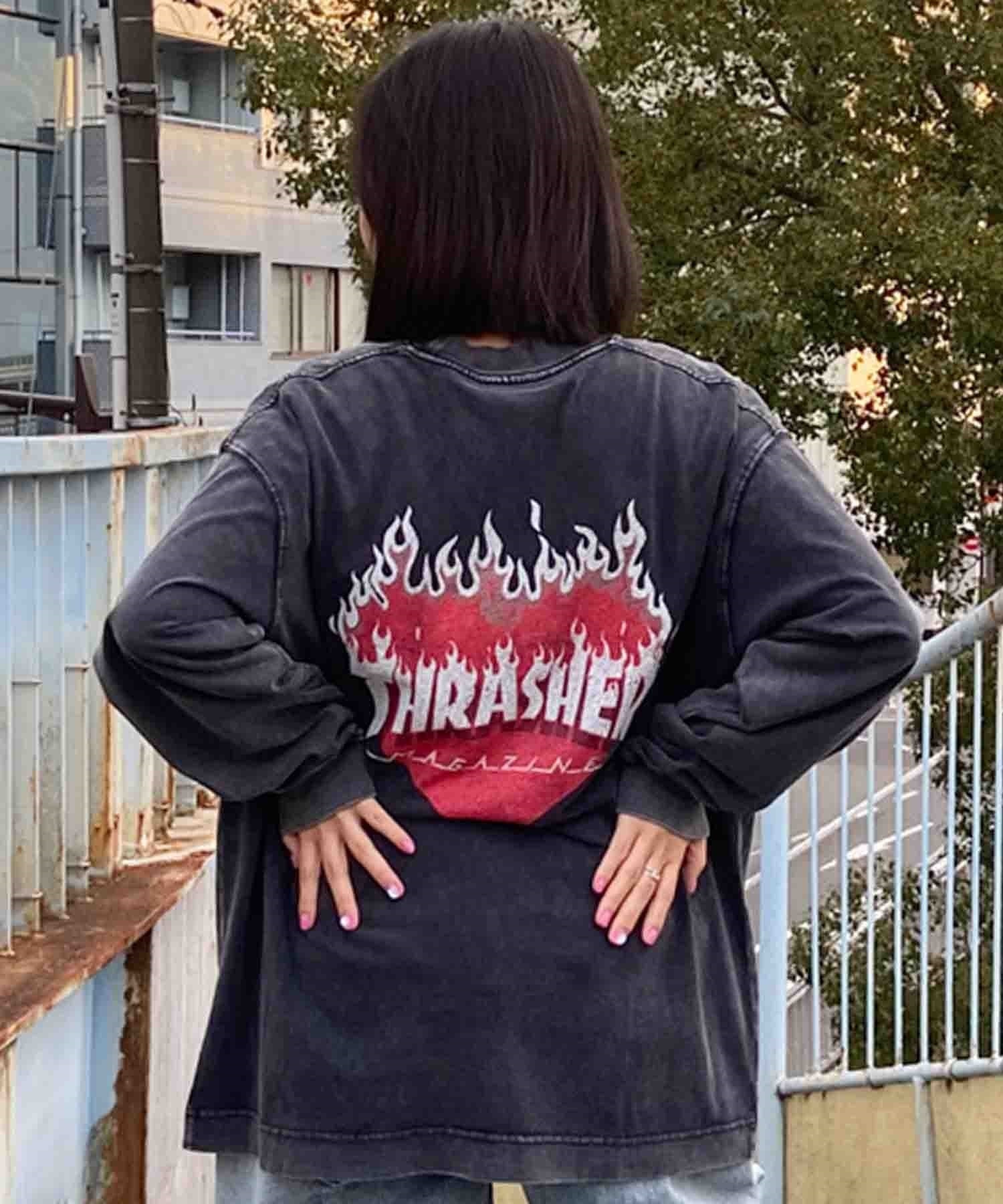 ムラサキスポーツ限定】THRASHER スラッシャー レディース ロンT 長袖T