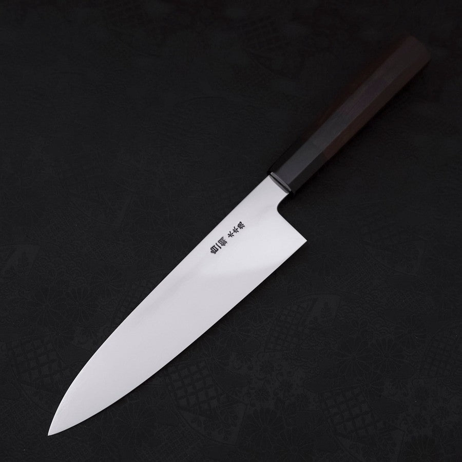 牛刀 白一水本焼 鏡面 黒檀水牛柄 210mm – MUSASHI