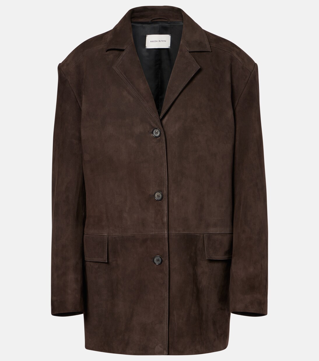 Oversized suede jacket in brown - Magda Butrym | Mytheresa