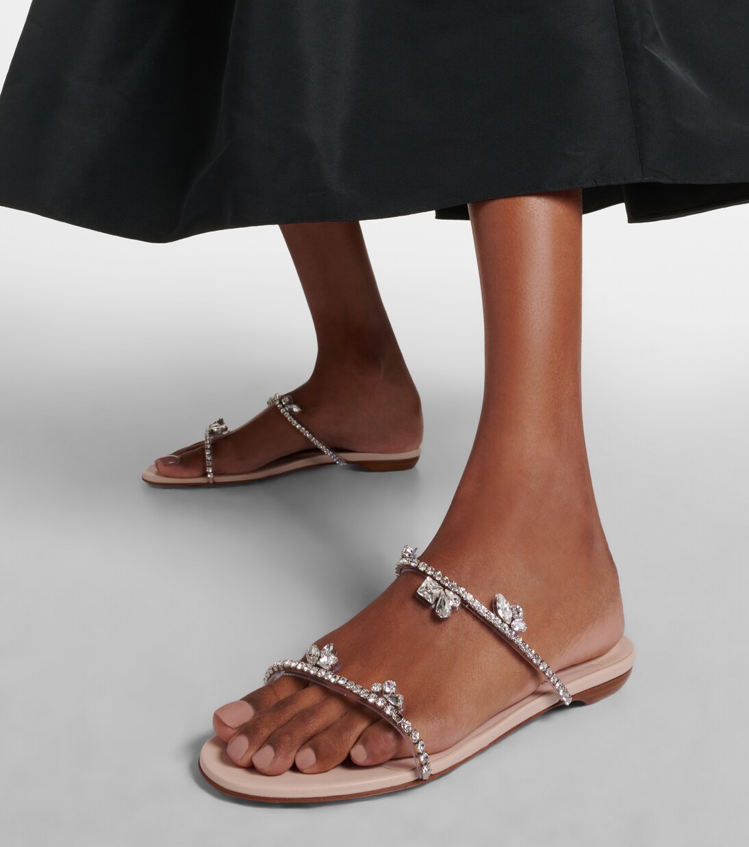 Just Queenie leather and PVC sandals in silver - Christian