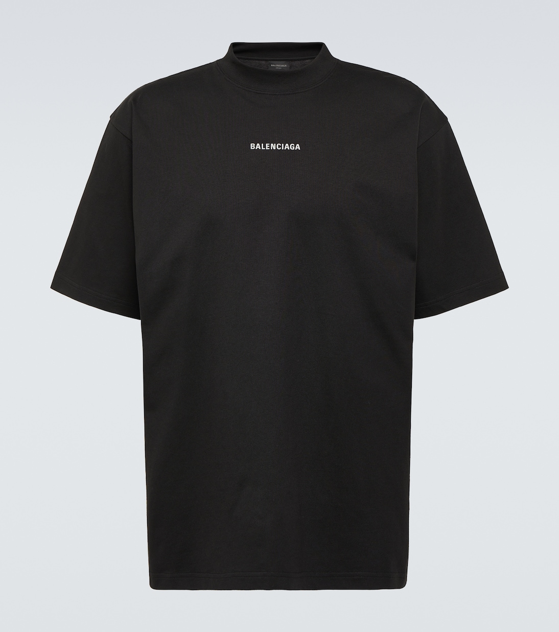 Logo cotton jersey T-shirt in black - Balenciaga | Mytheresa