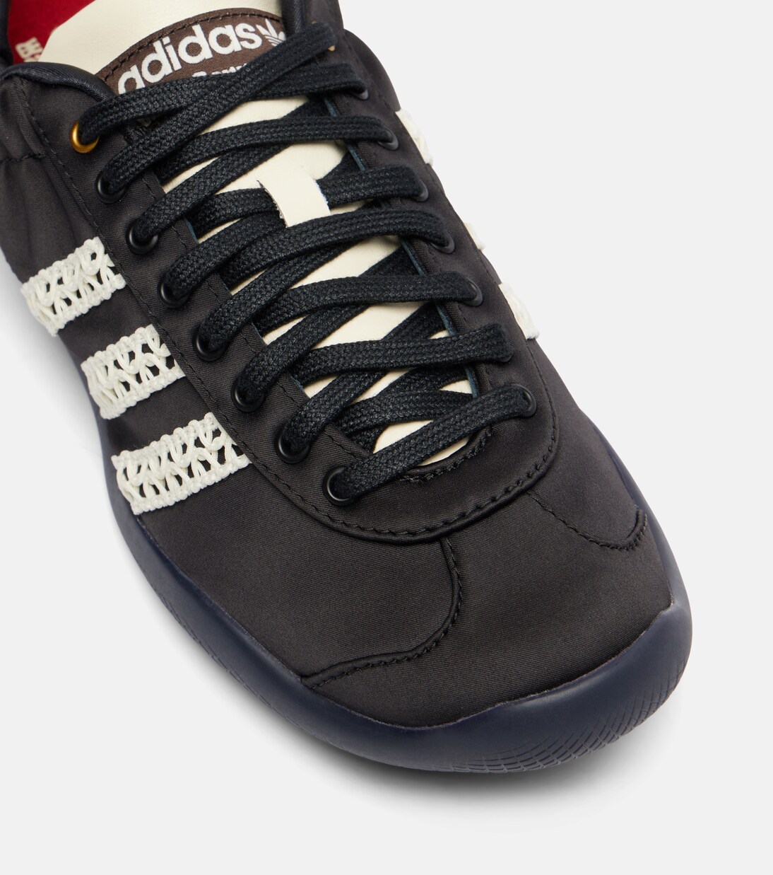 x Wales Bonner Karintha satin sneakers in black - Adidas | Mytheresa