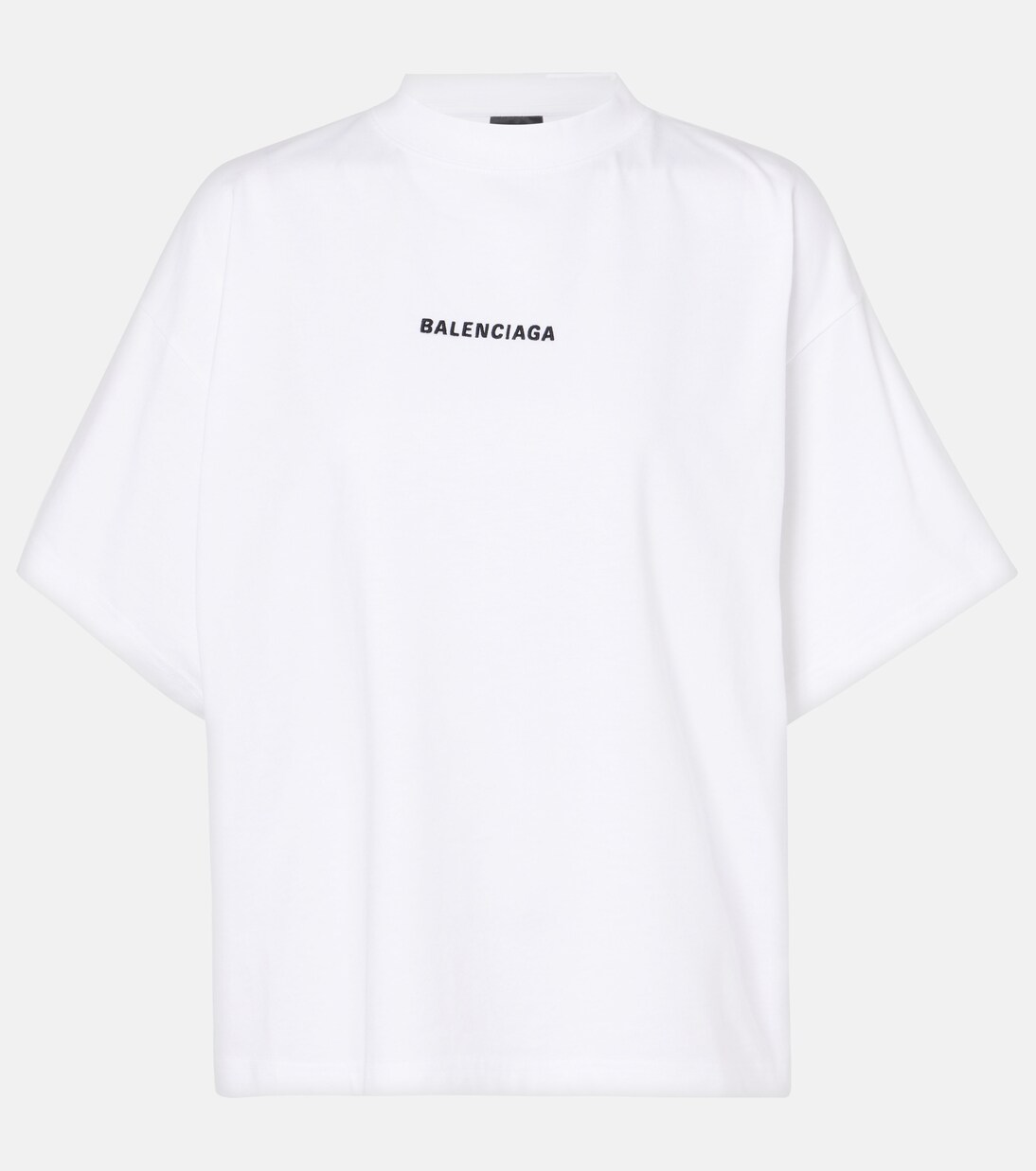 Printed cotton jersey T-shirt in white - Balenciaga | Mytheresa