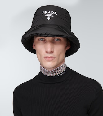 Quilted Re-Nylon bucket hat in black - Prada | Mytheresa