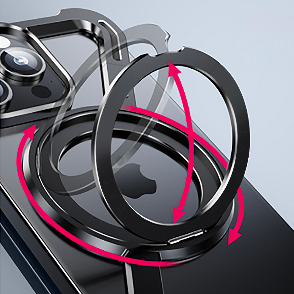 360 RingStand（リングスタンド）ケース シルバー [iPhone 15 / 15 Pro