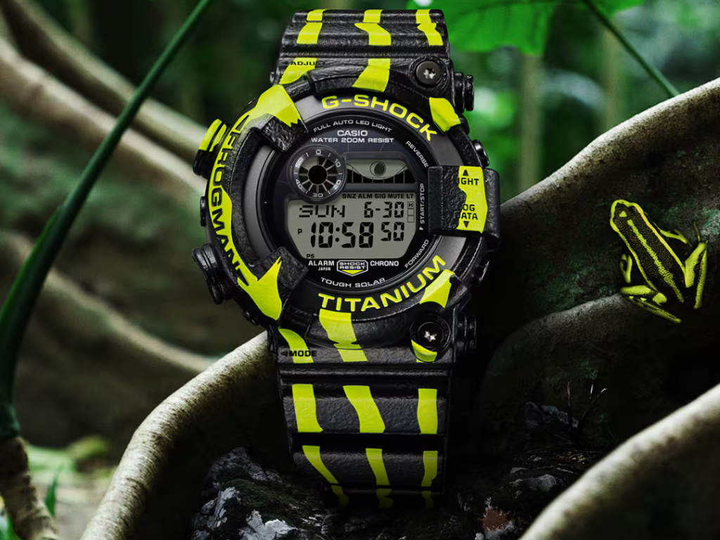 New Casio G-Shock Frogman watch with black and neon finish now