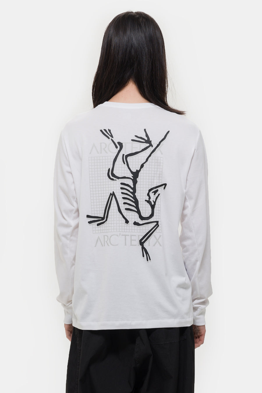 Arc'Multi Bird Logo Long Sleeve T-Shirt in White Light - Arc'Teryx