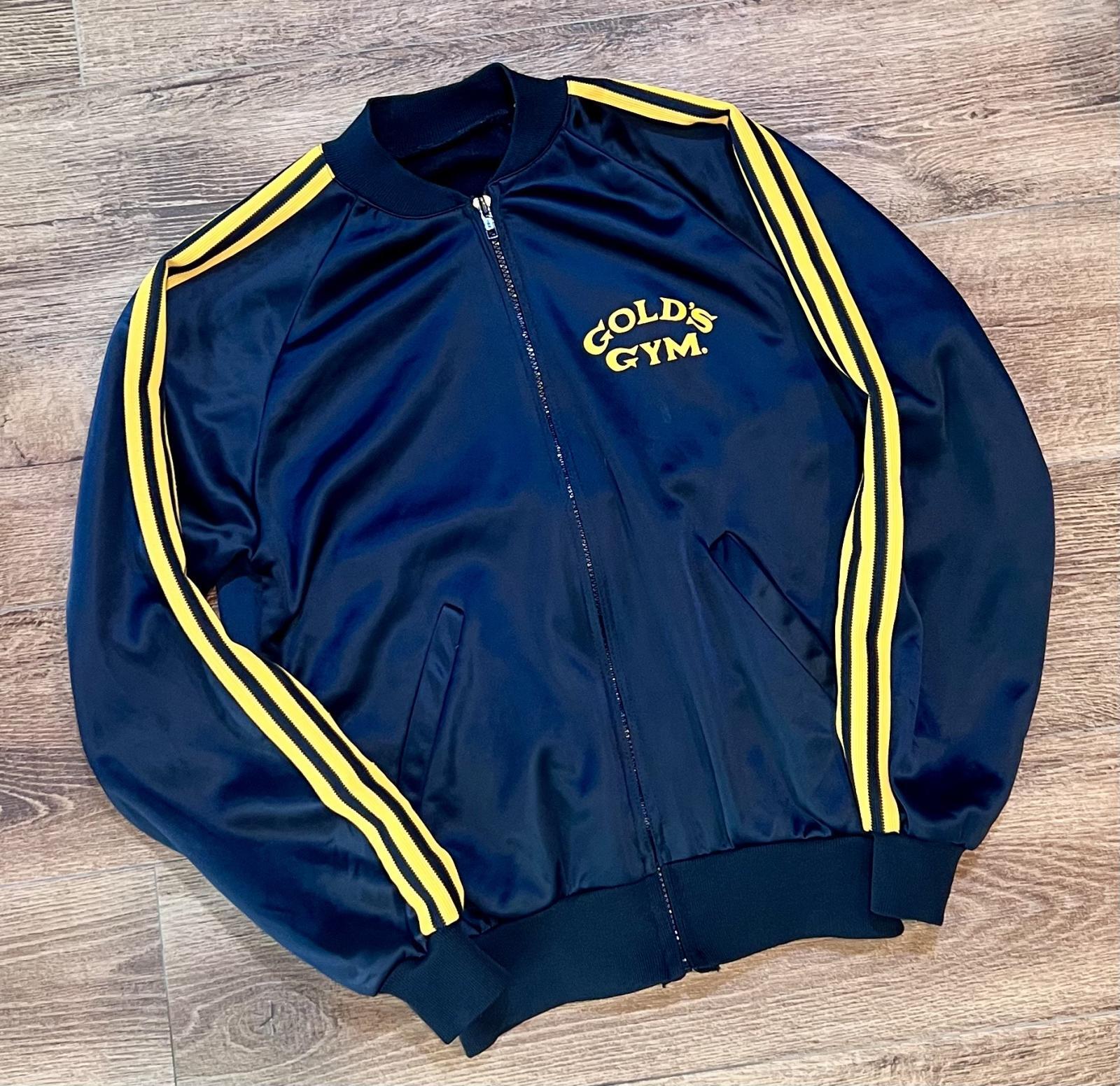 ビンテージ】【GOLD's GYM】ゴールドジム【黒×黄色ライン】【背面