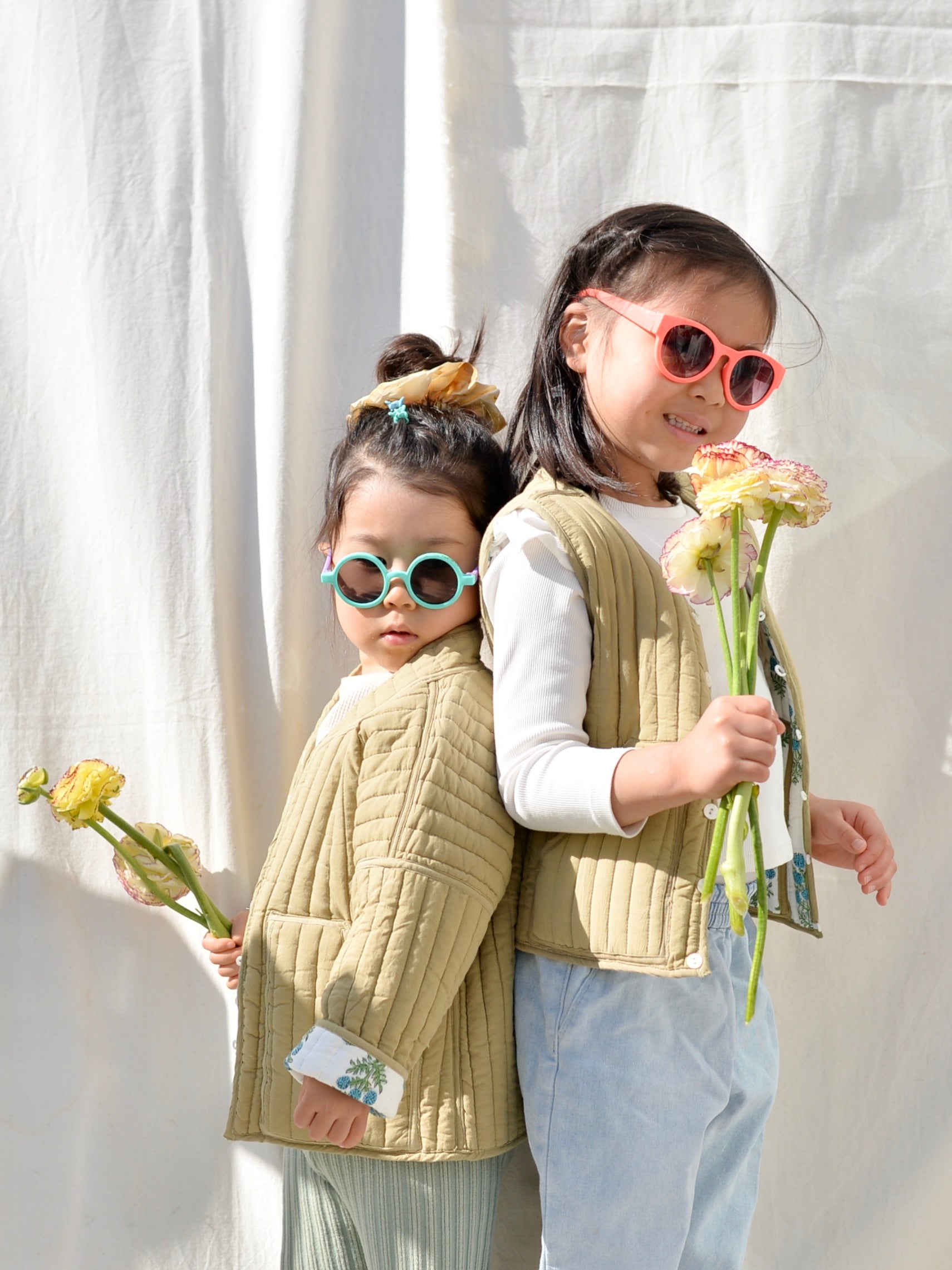 Kids リバーシブル キルティング ベスト グリーン – NOZZI BAZZAR